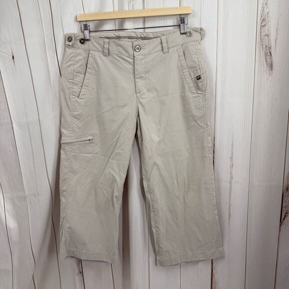 Eddie Bauer Women’s 12 Sport Tan Cropped Pants - Picture 1 of 6